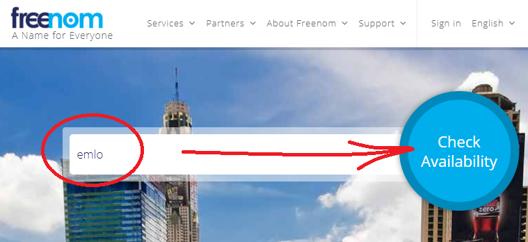 Suche nach einer freien Domain